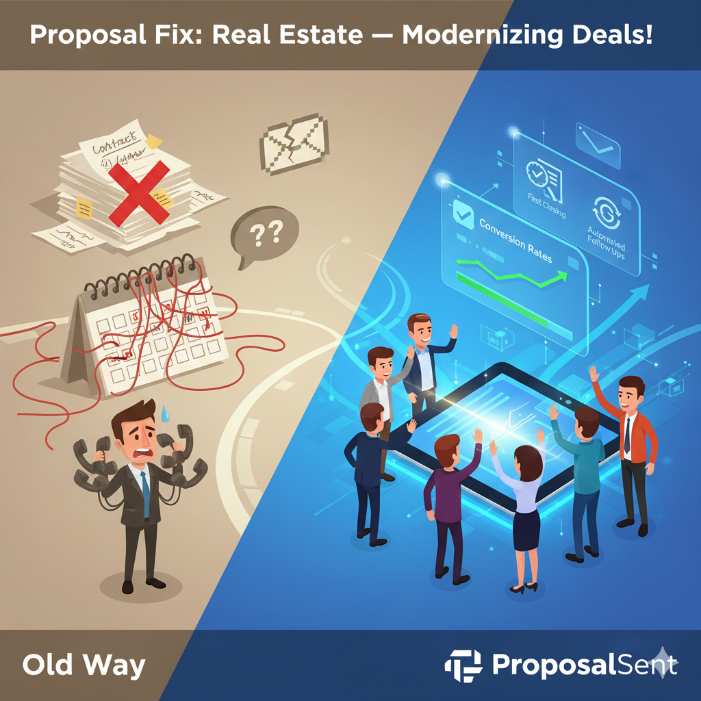 Proposal Fix: Real Estate — How ProposalSent Helps Real Estate Teams Close Deals Faster and With More Confidence